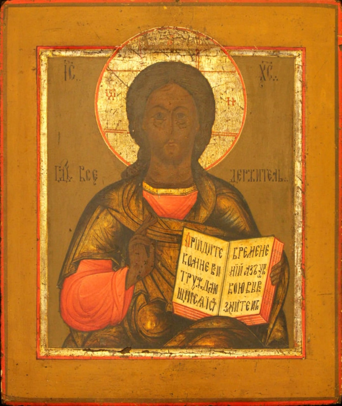 Antique 18c Russian icon of the Christ (66531)