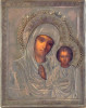Antique 19c 84 silver Russian icon of Kazan (14181)