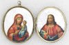 Antique 19c 84 Silver Russian Double Sided Pendant Diptych (12956)