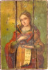 Antique 19c 84 Silver Russian Icon Of St Barbara (12613)