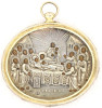 Antique 19c 84 Silver Russian icon of Dormition Pendant (12610)
