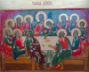 Antique Russian icon of the Last Supper (1775)