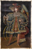 Antique Oil On Canvas Of Archangel Mihail Cusco school (1120)