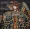 Antique Oil On Canvas Of Archangel Mihail Cusco school (1120)