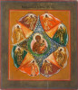 Antique 19c Russian icon of the Burning Bush (1131)