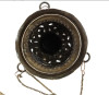 Antique 19c Russian 84 Silver Lampada with chain