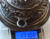Antique 19c Russian 84 Silver Lampada with chain