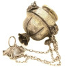 Antique 19c 84 Silver Russian lampada & chain