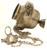 Antique 19c 84 Silver Russian lampada & chain