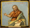 Antique 19c Russian Icon Of Deesis Tryptic (9899)