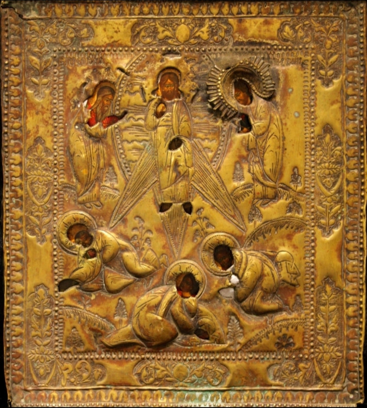 Antique 19c Russian icon of the Transfiguration (6589)