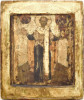 Antique 17c Russian icon of St Nicholas of Mozhaisk (14296)