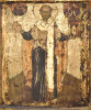 Antique 17c Russian icon of St Nicholas of Mozhaisk (14296)