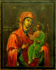 Antique 19c Russian Icon of Iverskaya (7183)