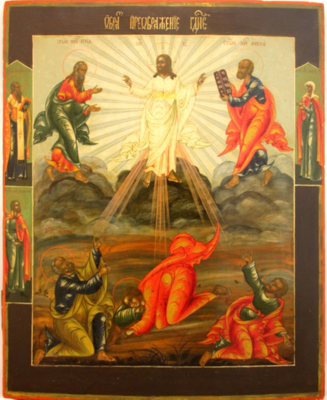 Antique 19c Russian Icon of the Transfiguration (9096)