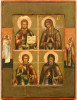 Antique 19c Russian Icon of Four Parts (9253)