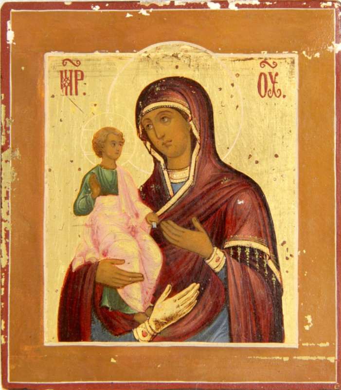 Antique 19c Russian Icon of the Three Hands (1128)