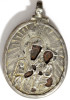 Antique 19c 84 Silver Russian Double Sided Pendant (8698)