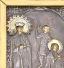 Antique 19c 84 Silver Russian icon of Beheading of St Catherine of Alexandria (11891)