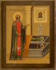 Antique 19c Russian Icon of St Sergiy of Radonezh (6353)