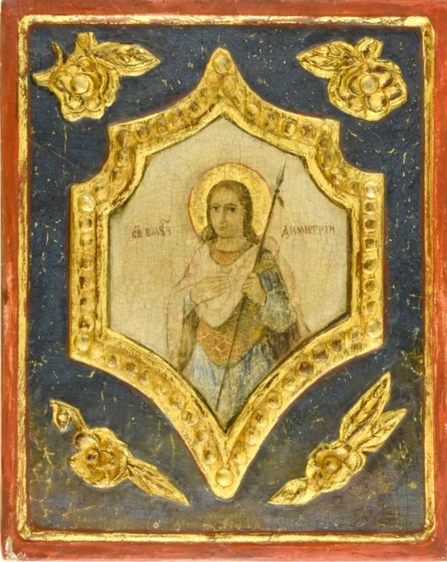 Antique 18c Russian icon of the St Demetrius (13654)