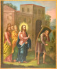 Antique 19c Russian Icon of Healing the Paralytic at Bethesda (13711)