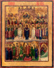 Antique 18c Russian icon of Pokrov (7231)