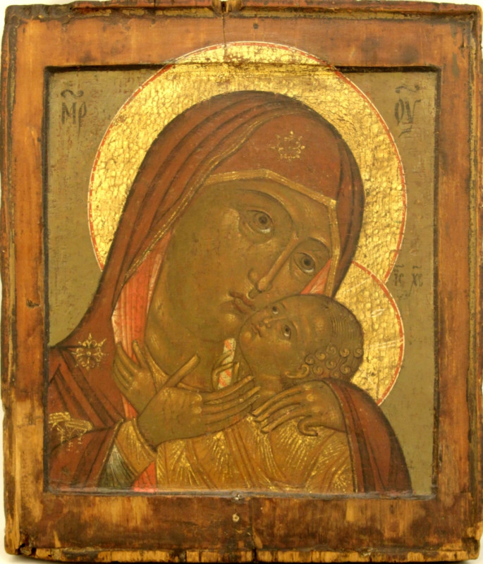 Antique 18c Russian icon of Korsun (9748)
