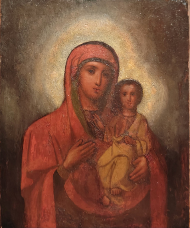 Antique 19c Russian icon of Kazan (7777)