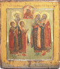 Antique 17c Russian icon of Veneration (4896)