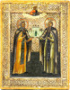 Antique 19c Russian Icon of Zosima & Savatiy (8176)