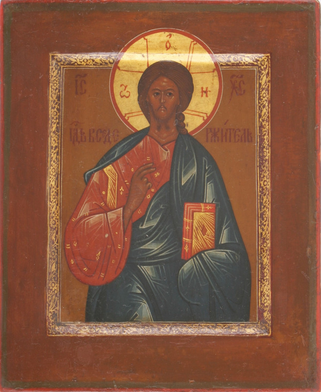 Antique 19c Russian Icon of Christ (30681)