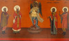 Antique 19c Russian Icon of St George & Saints (12076)