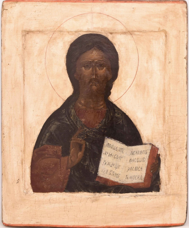 Antique 17c Russian icon of the Christ (12258)