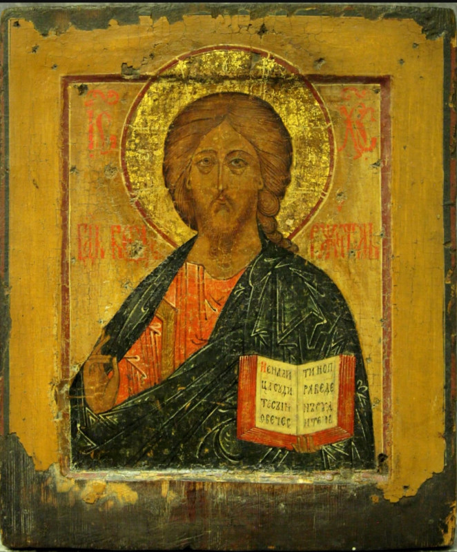Antique 18c Russian icon of Christ (7114)