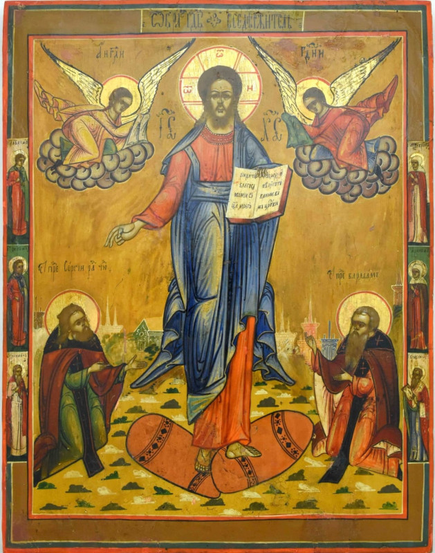 Antique 18c Russian icon of Christ Smolenskiy (14514))