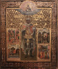 Antique 19c Russian icon of Alexander Nevsky (2555)