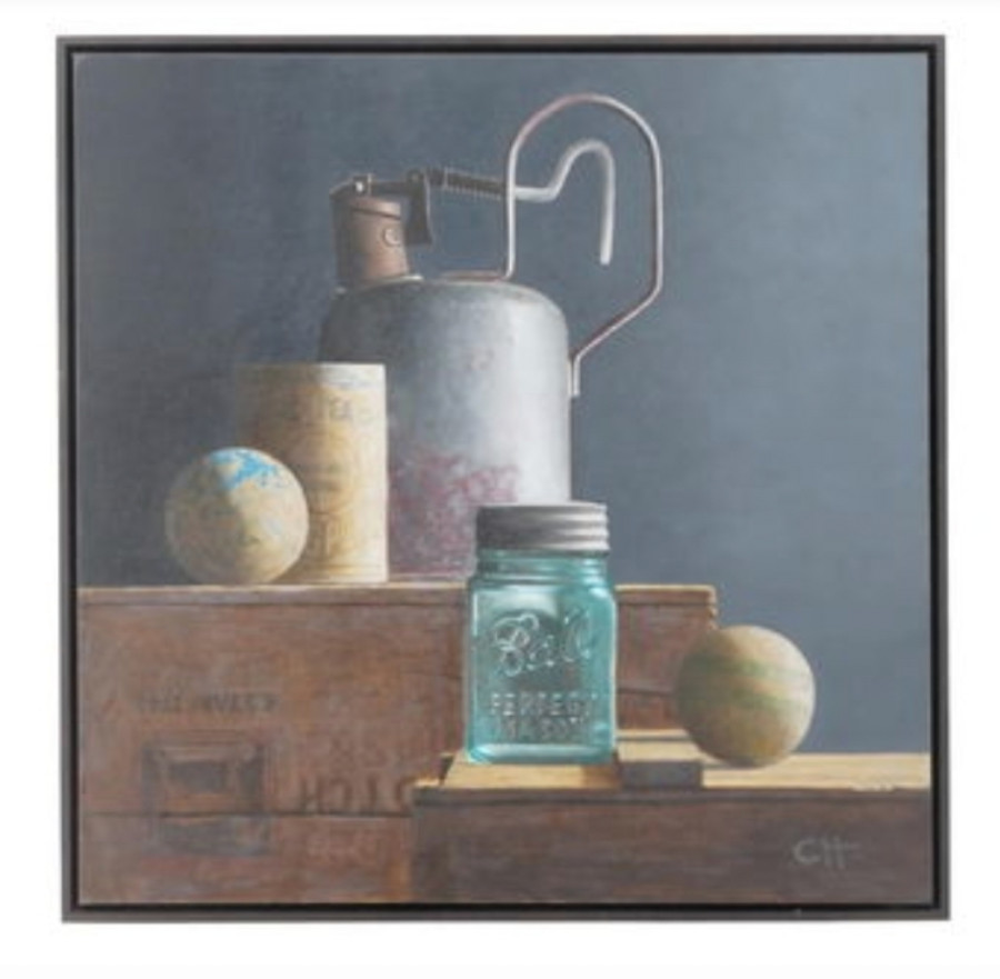 Carl Holtzman , American Oil on Canvas Still Life (0114)