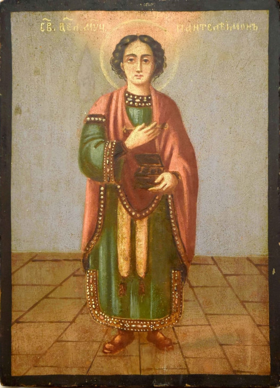 Antique Russian Icon of Panteleimon (14719)