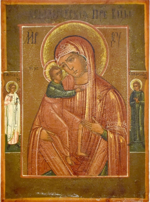 Antique 19c Russian icon of  Fedorov (14728)