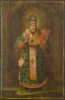 Antique 19c  Russian icon of St Nicholas (14905)