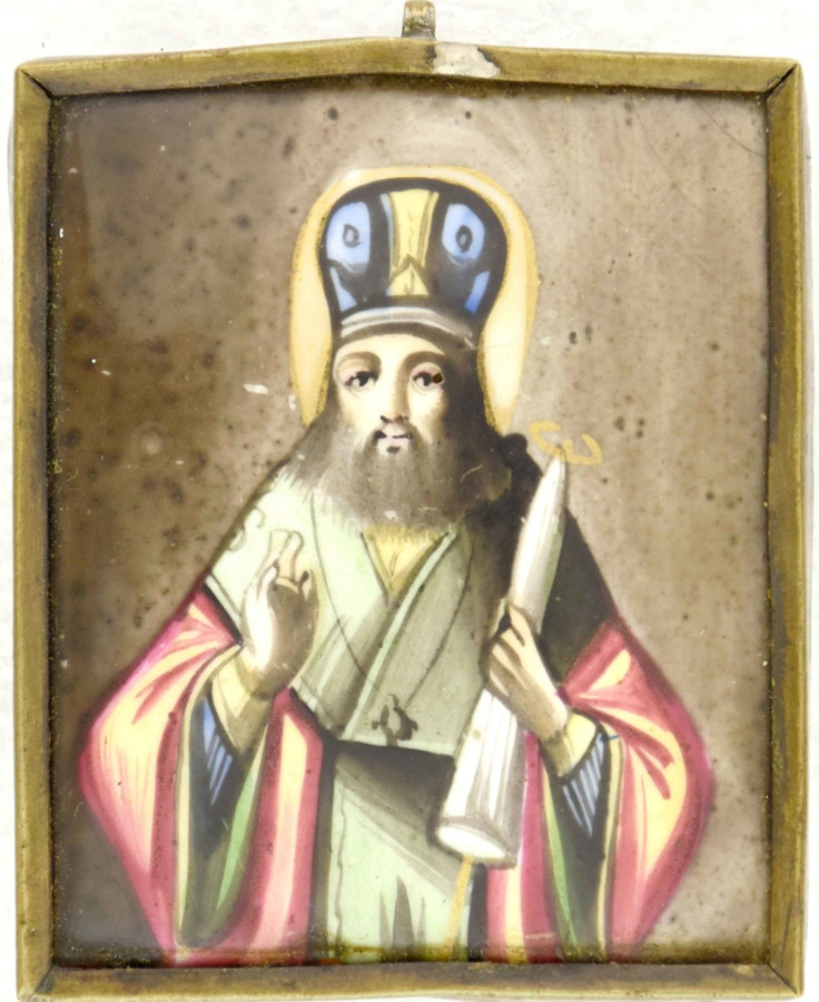 Antique 19c Russian Icon of Tikhon (14826)