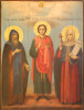 Antique Monumental 19c Russian Icon of Panteleimon & Saints (6245)