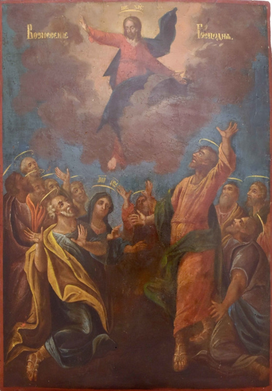 Antique 19c Russian Icon of the Ascension (12241)