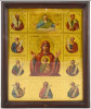 Antique 19c Russian Icon of the Kurskaya Korenaya(13276)