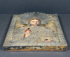 Antique 19c 85 Silver Russian icon of Christ (1112)