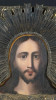 Antique 19c 85 Silver Russian icon of Christ (1112)