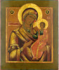 Antique 19c Russian icon of Iverskaya(15119)