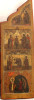 Antique 18c Russian Icon Tryptic Skladen Of St Nicholas  (910042)