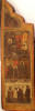 Antique 18c Russian Icon Tryptic Skladen Of St Nicholas  (910042)
